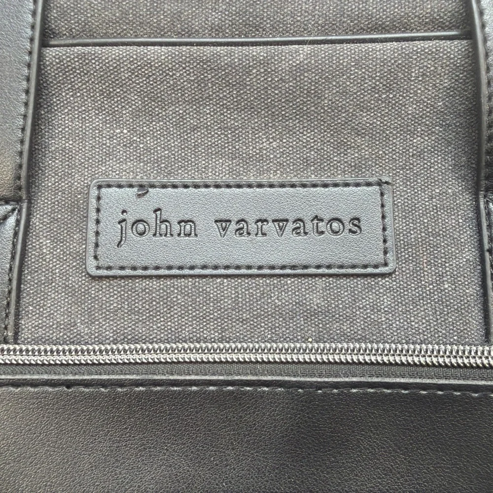 John Varvatos Gray Laptop Briefcase Tote Bag‎ Business Work Travel